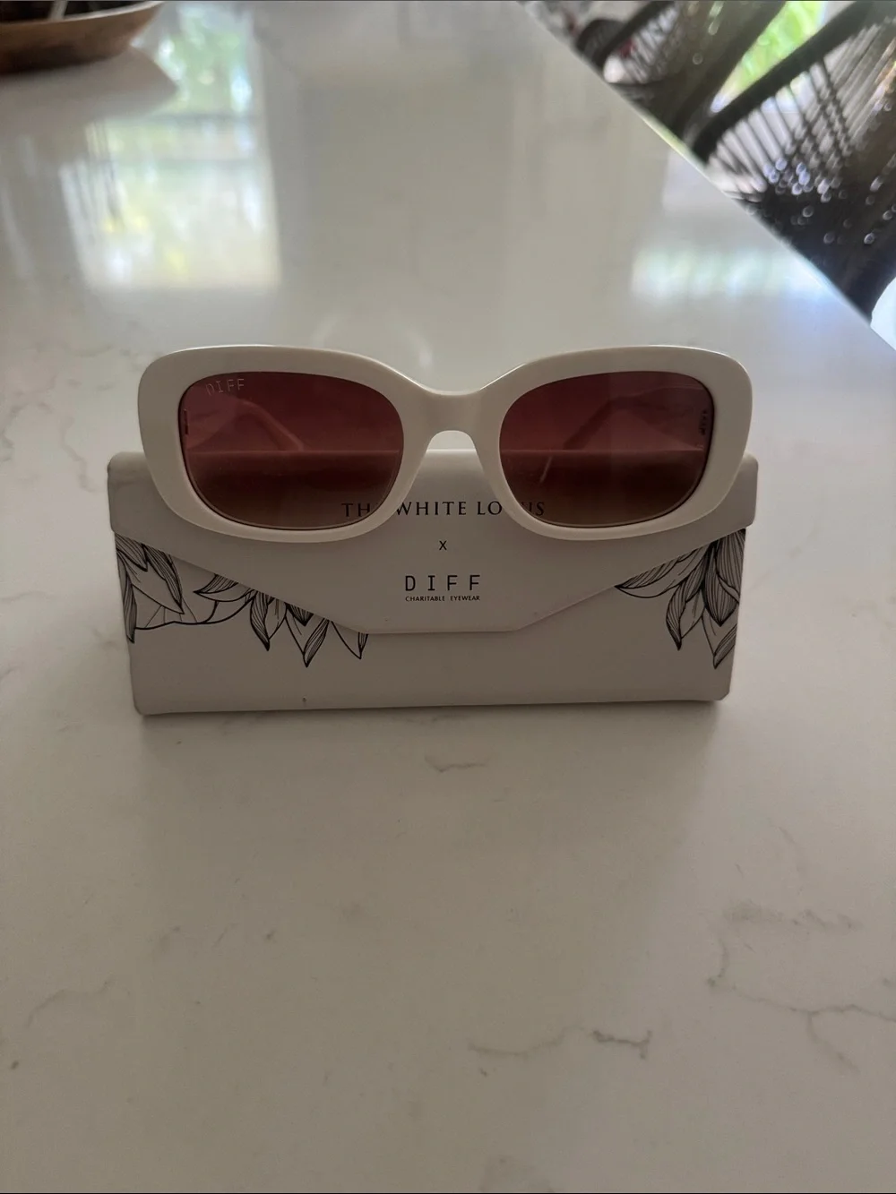 Diff Eyewear White Frame Sunglasses “The White Lotus” series